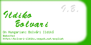 ildiko bolvari business card